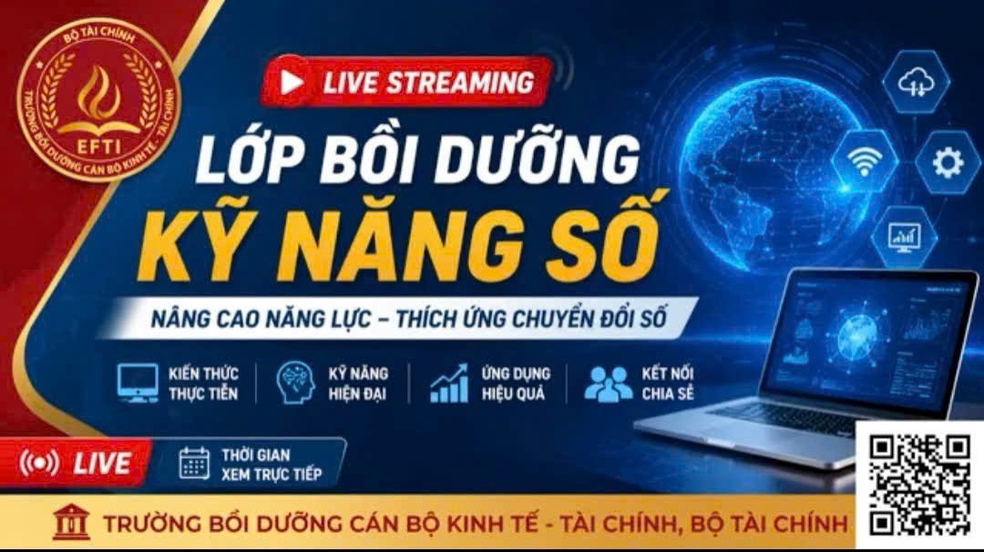 Tổ chức lớp “Bồi dưỡng kỹ năng số” cho cán bộ, công chức, viên chức ngành Tài chính