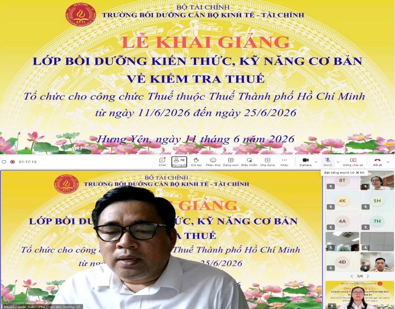 Khai giảng Lớp Bồi dưỡng kiến thức, kỹ năng cơ bản về kiểm tra thuế cho công chức Thuế thuộc Thuế Thành phố Hồ Chí Minh